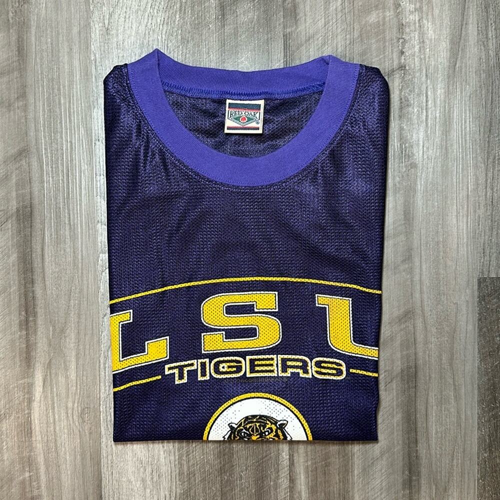 LSU Tigers Red Oak Vintage Mesh Basketball Tank - XL